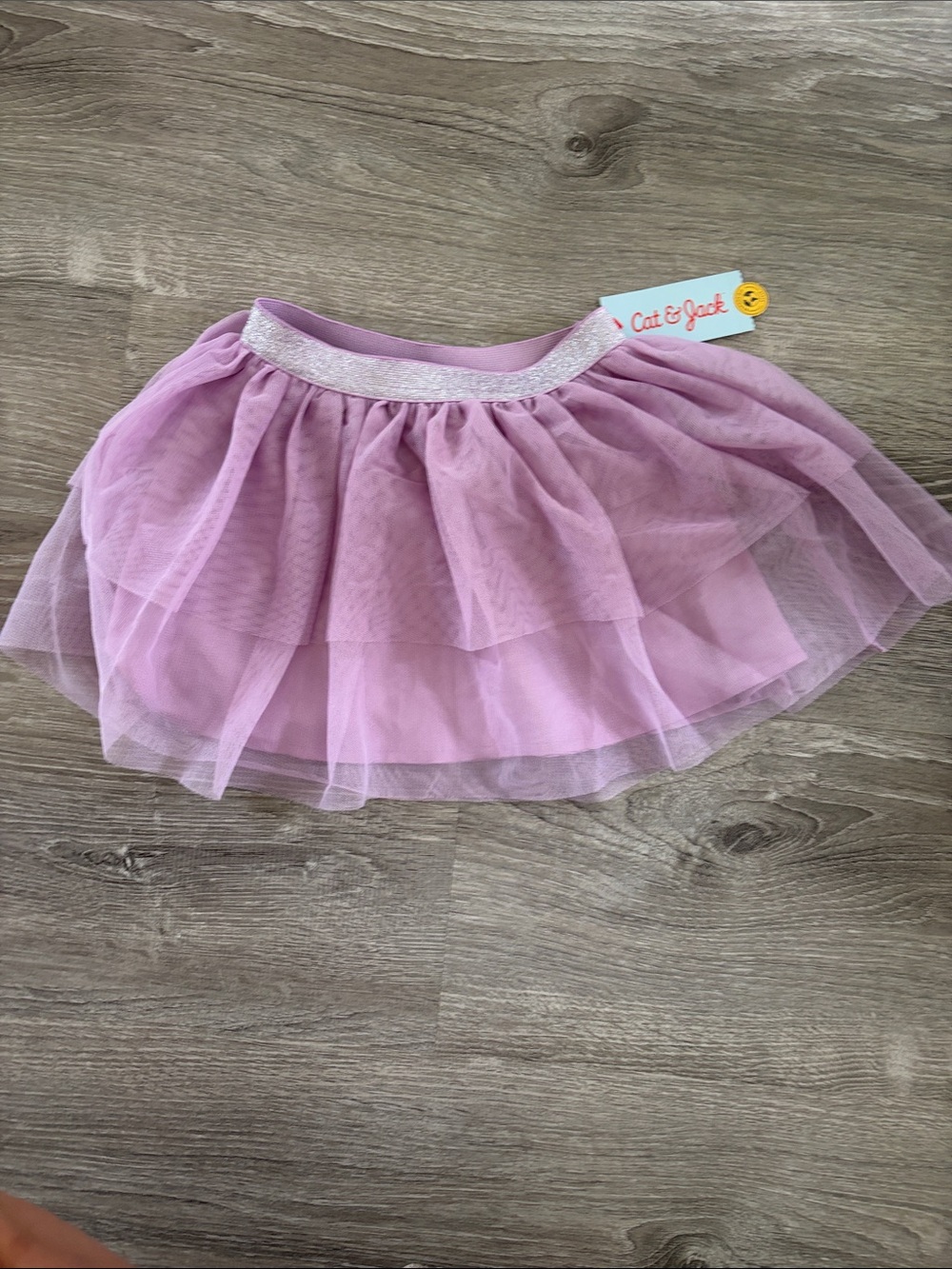 Cat & Jack Pink Lavender Layered Tulle Skirt with Glitter Waistband